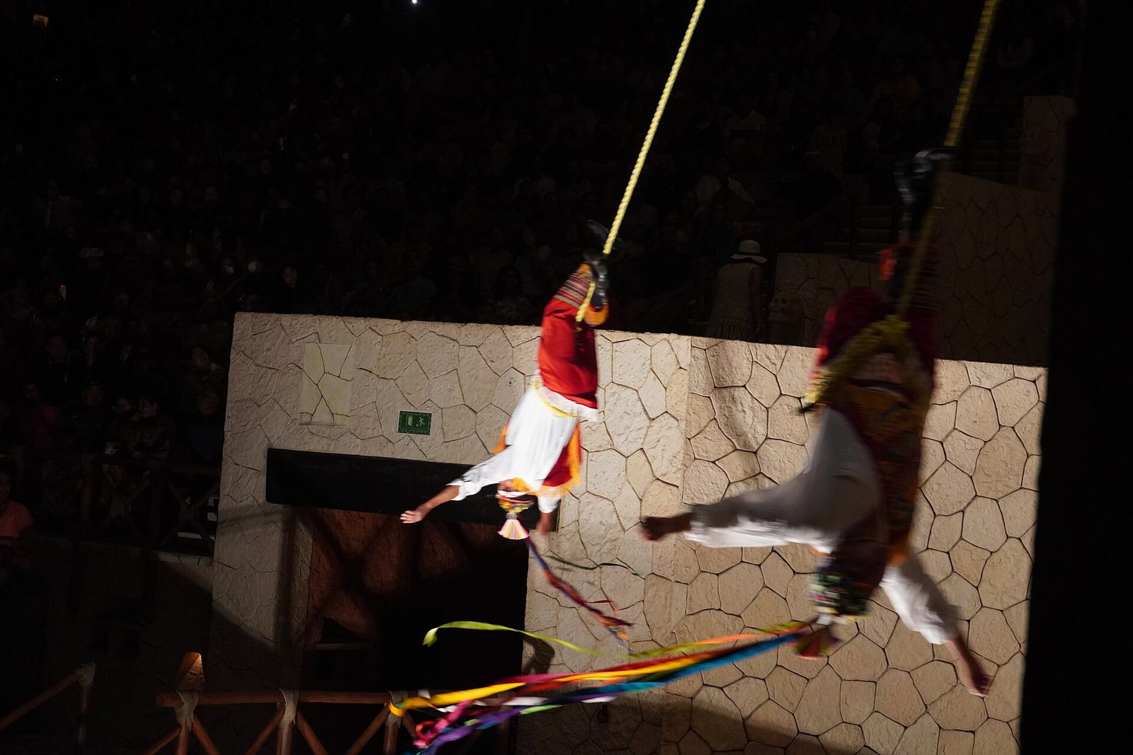 Voladores performance at Xcaret